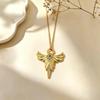 Elegant Cat Pendant Necklace: Fresh Design with Micro-Set Zircons for Women - Light Luxury & High-End Feel; Perfect Clavicle Chain Accessory.