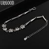 925 Sterling Silver Bamboo Chain Bracelet Women Gift Wedding Fashion Jewelry