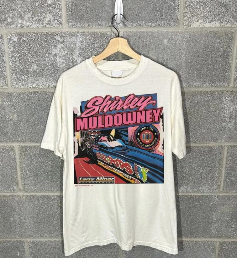 Shirley Muldowney TShirt Sprint Car Shirt Sprint Car White TShirt Unisex T-Shirt L