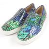 Makellose Low-Cut-Sneaker ROLLER BOAT mit Spikes und Nieten, Slipper, Blau, Gebraucht