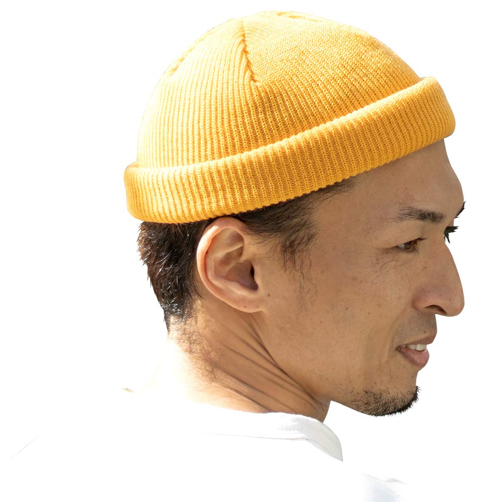 Nakota Good Fit Short Wool Short One Size Fits Knit Watch Roll Knit Made in Free Yellow Beanie, Watch, All, Hat, Cap, Beanie, Watch, Cap, Japan, Size,