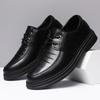 Leather Shoes Men's New Business Dress British Style Casual Shoes Soft Sole Black Men's Wedding Groom Shoes Men's
