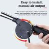 Portable Hand-cranked Air Blower Black Durable Barbecue Fan Easy To Assemble Plastic BBQ Grill Fire Bellows Tools Outdoor