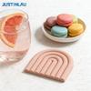 Creative Rainbow Silicone Table Mat Coaster Hot Dishes Potholder Placemat Kitchen Casserole Mat Thickened Heat Resistant Pan Pad