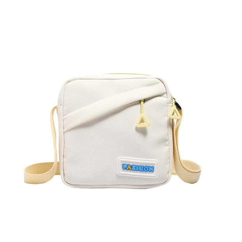 2025 street trend small satchel women's fashion casual composite cloth out of the street contrasting color shoulder small square bag