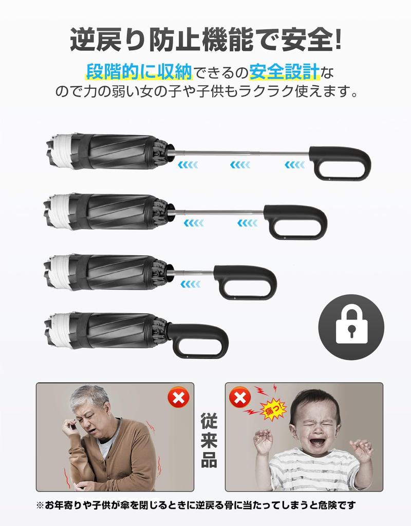 Folding Automatic Opening and Reverse Super 10 Reflective Suitable for Sunny and Rainy Heavy and Strong and with Storage Cover Umbrella, One-Touch