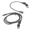 Double Port USB CREATE Charging Cable 66W Rapid Data Transfer Polyamide Plaited Permanent Fast Seal Multiple Electronics