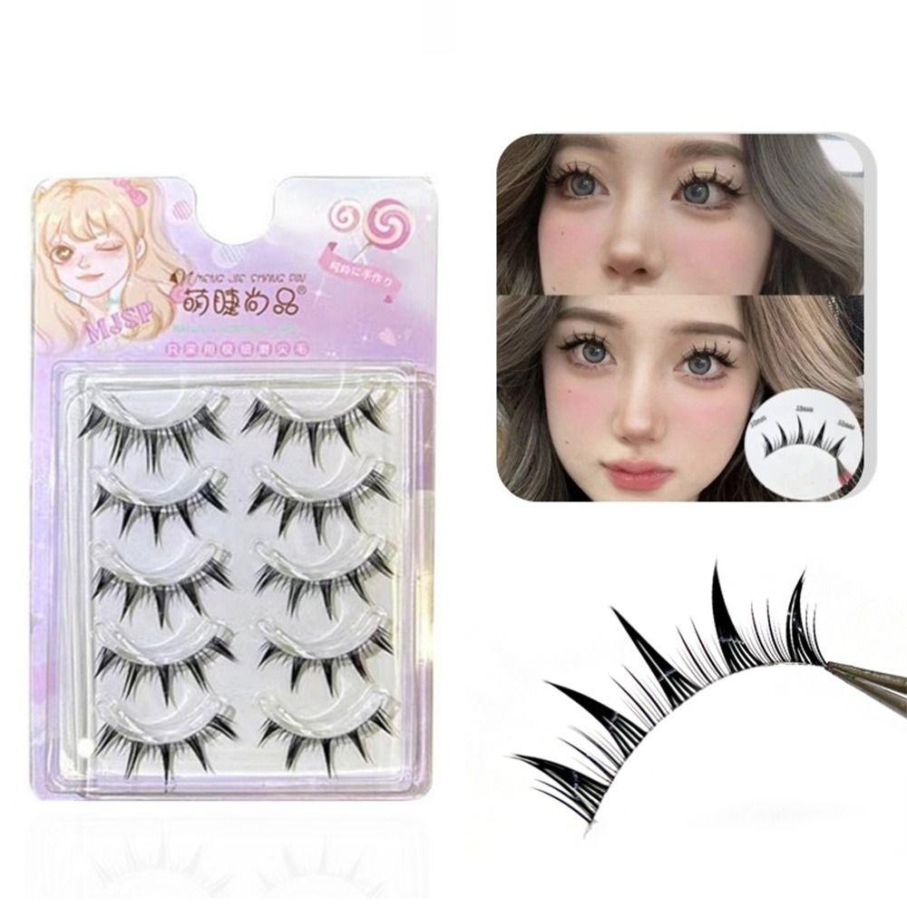 

5 пар прозрачных лент Manga Lashes Big Eyes Little Devil False Eyelashes 3D Women 5pair