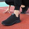 Brand flying woven shoes black running shoes lightweight running shoes non-slip soft sole mesh breathable casual sports shoes