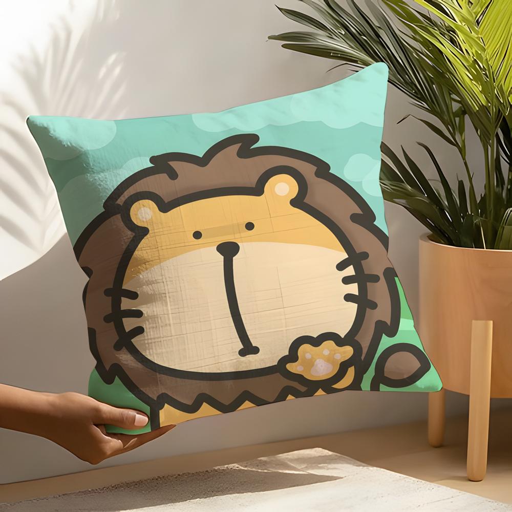 2 Funny And Quirky Party Animals Pillow Case Home Living Room Decoration Linen Pillowcover Pillow Cases Cushion Cover