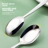 Guangyi 316L Stainless Steel Soup Ladle, Large Serving Spoon, Flat Bottom Spoon, Dining Spoon, Children's Rice Spoon, Set of 2, GY8550