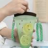 320ml Large Water Capacity Orange Bottle Hanging Band Fruit Design Watermelon Plastic Strap