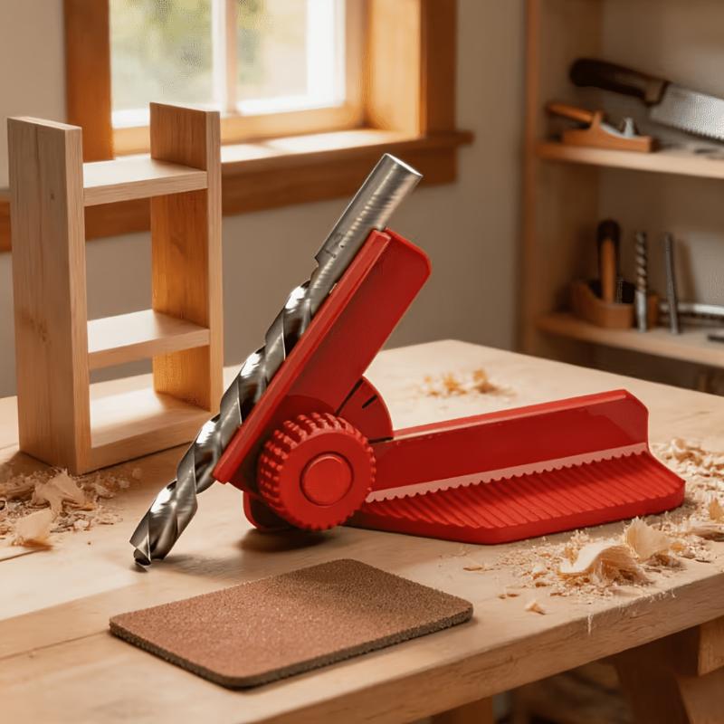Durable 5-Angle Adjustable Drilling Guide Rail 0°/30°/45°/60°/90° Drilling Jig for Wood Hole Positioning Punching Tasks