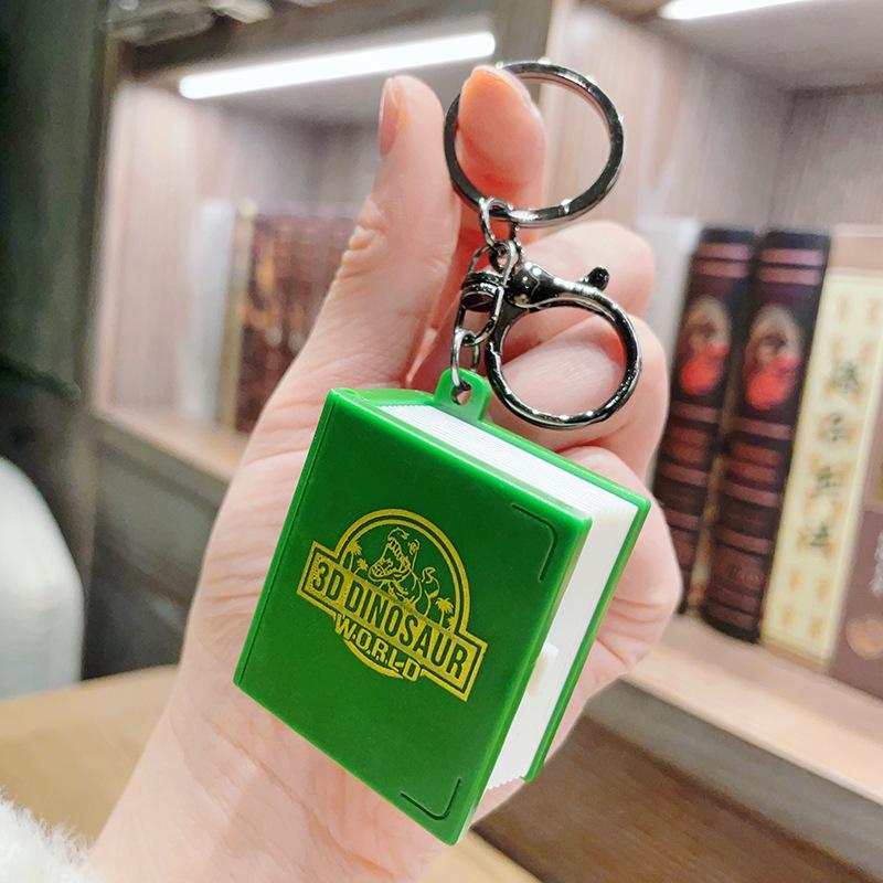 3D Pop-Up Book Keychain: Basketball, Castle, Sailing Ship, Dinosaur, Space Puzzle Pendant