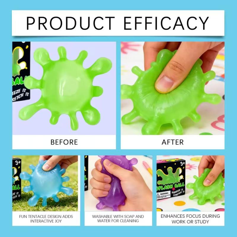 Soft Pinching Ball Stress Relief Toy Maltose Decompression Pressure Relief Ball Durable Squeeze Fidget Party Gift