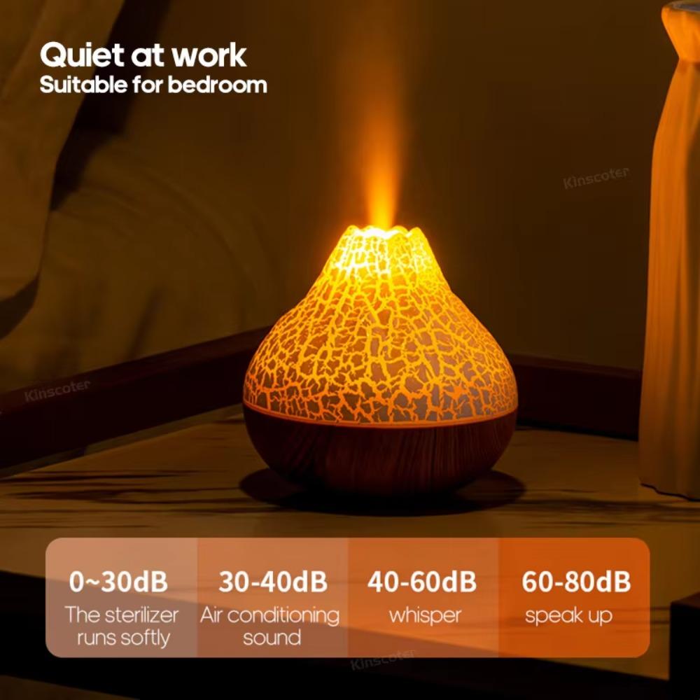 Colorful Ambient Night Light Volcano Air Humidifier 300ml Air Freshener Nebulizer Bedroom