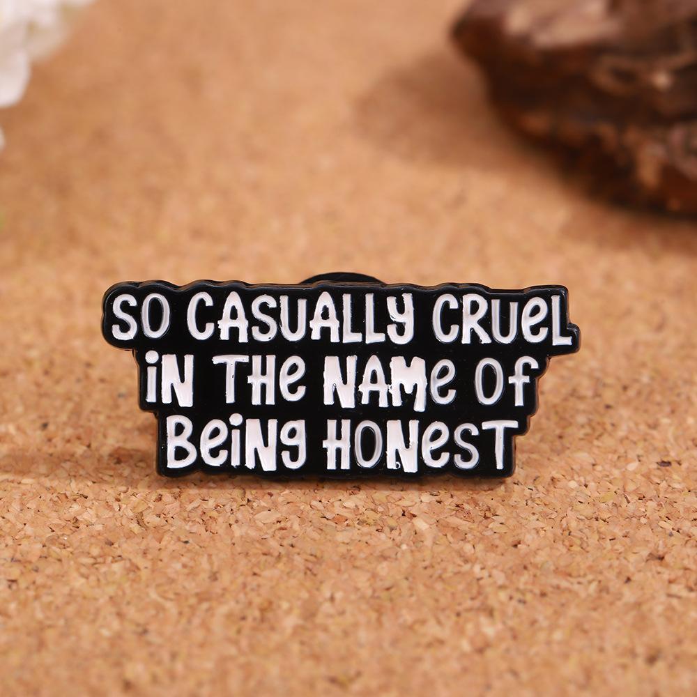 Quotes Cartoon Brooch Versatile Letter Cute Bag Decoration Clothing Accessories