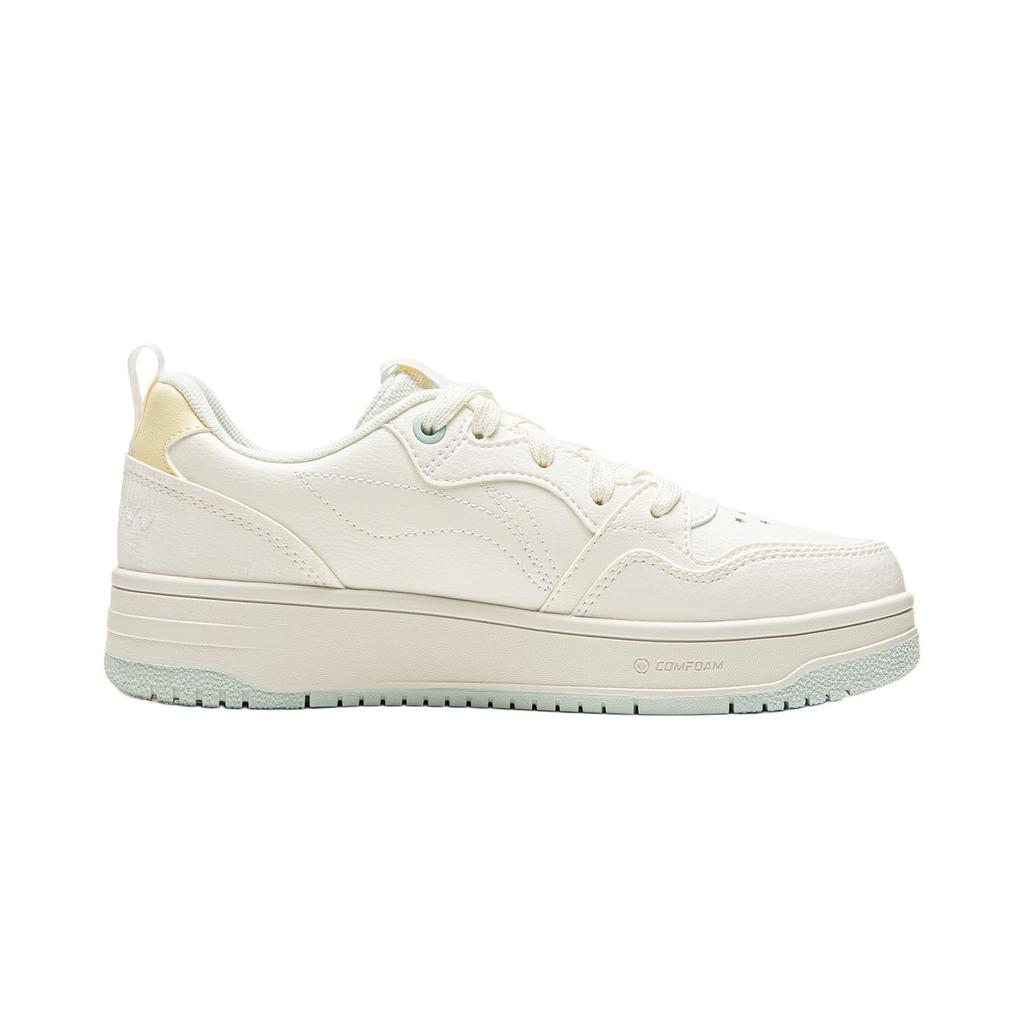 Li Ning Tianji Soft Low top Skateboard Shoes Women's White Yellow AGCW068-2
