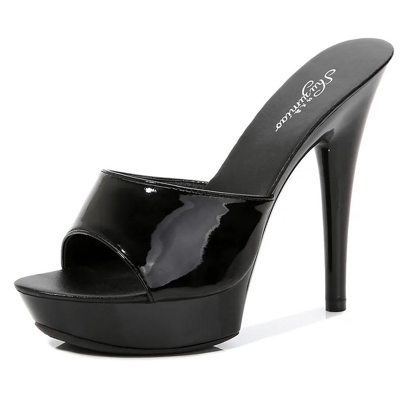 Fashion 2025 Summer Shoes Women PVC Crystal Flip Flops Gladiator Pumps Sexy Clear High Heels Classic Dress zapatos mujer Slipper