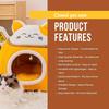 Winter warm enclosed plush circular pet nest, detachable design for easy cleaning and hygiene maintenance.zwq