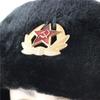 2020Army Military Badge  Bomber Hats Pilot Trapper Trooper Hat Winter Faux Fur Earflap Men Snow Hat