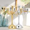 Vintage Candle Holder Vintage Candle Stand 5 Arms Vintage Candlestick Metal Crafts Candle Holder Stand Wedding Party Home Decor