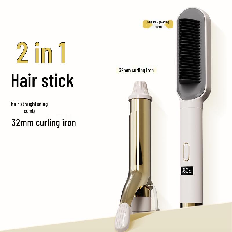 

Introducing the Multi-Functional 3-in-1 Curling Iron: Curl, Straighten & Style Without Damage! KD331P Two-in-One Black