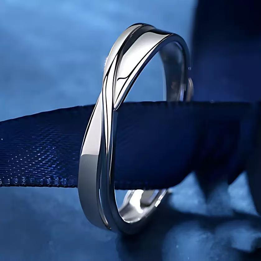 

Корейские кольца Мёбиуса для пар: Уникальный переплетенный дизайн для мужчин и женщин. Adjustable Open Ring