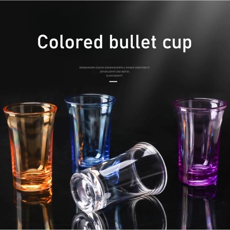 10 PCs BPA-Free 35ml Plastic Shot Glasses, Shatterproof Rainbow Liquor Cups for Party Club Bar, Dishwasher Safe Barware