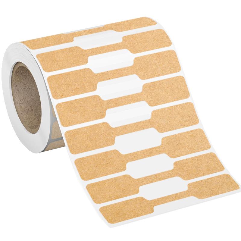 

500Pcs/Roll Price Stickers Jewelry Price Tags Self Adhesive White Blank Sticker Kraft Paper Ring Necklace Earring Price Label