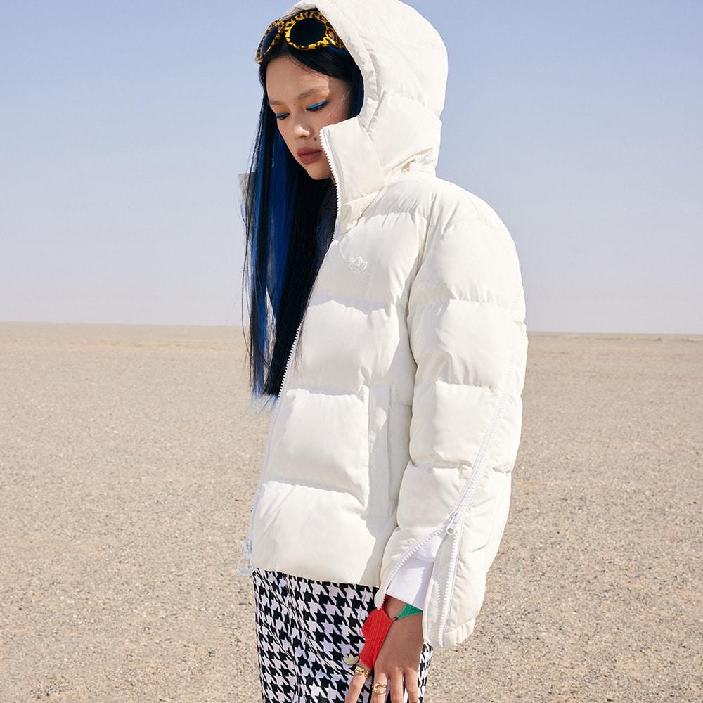 Adidas Originals ALLOVER PRINT DOWN Jacket Women's White HS9511