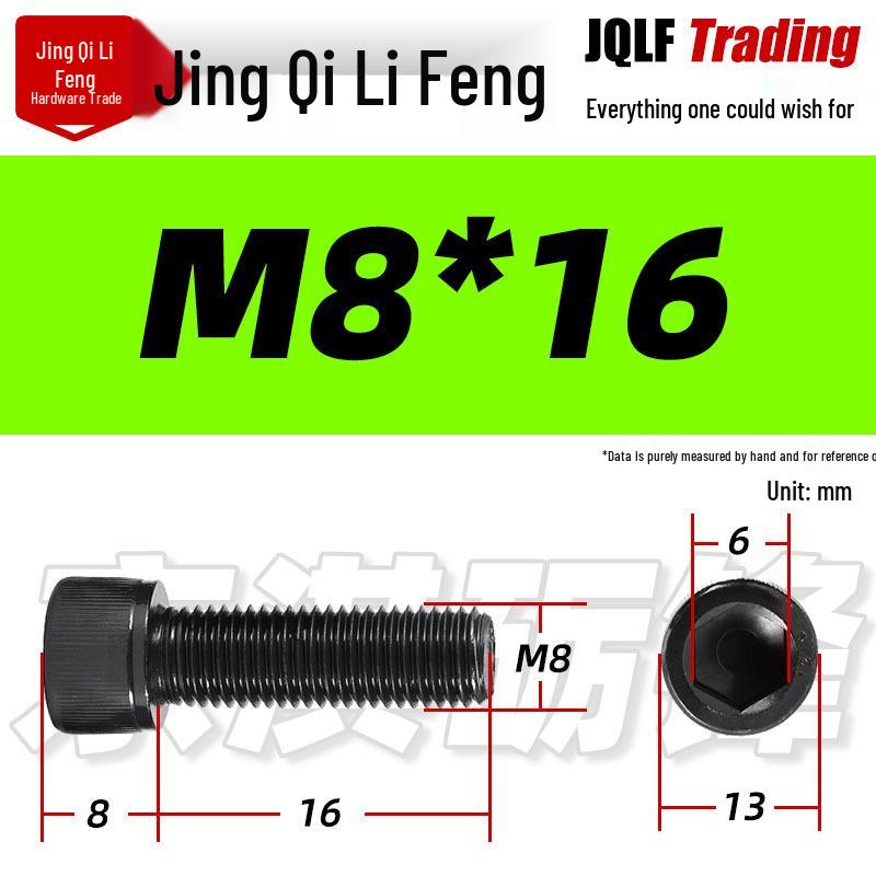 Grade 12.9 Full Thread Hex Socket Head Cap Screws - M3-M14 Black Cylindrical Bolts for Maker Accessories