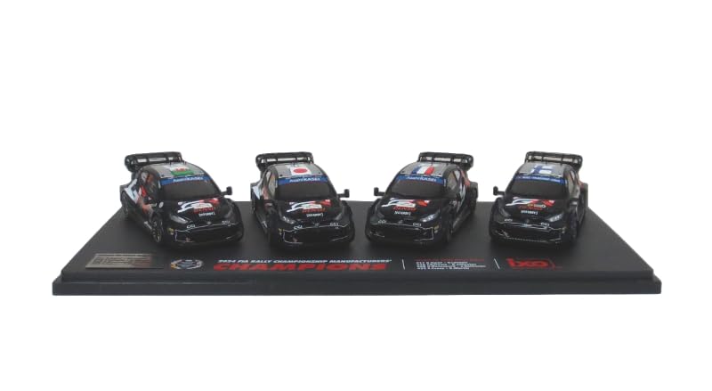 IXO 1/43 Toyota GR Yaris Rally 1 Hybrid Set of 4 (3 Rally Japan & 1 Rally Latvia)