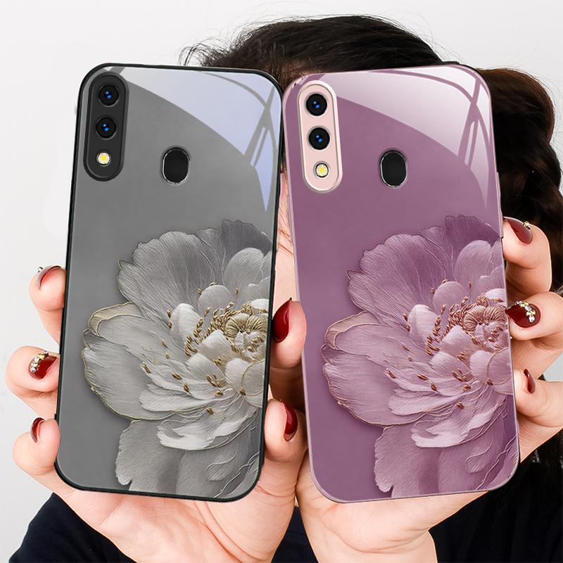 Farbverlauf Blumen Für Samsung A20 30 22 23 24 25 26 31 32 A33 34 35 42 50 51 52 53 54 55 56 70 71 72 73 Glas Handyhülle