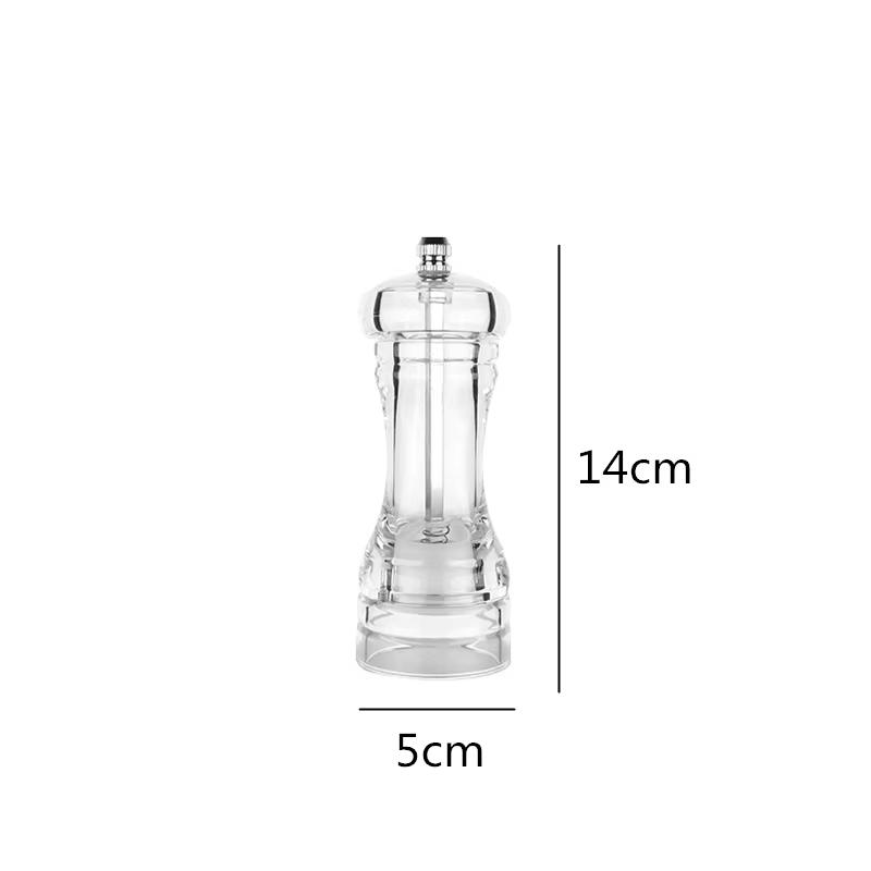 1PC Clear Acrylic Pepper Grinder Mill Salt and Pepper Shaker Salt Grinder Pepper Mill Shakers with Adjustable Coarseness YY118