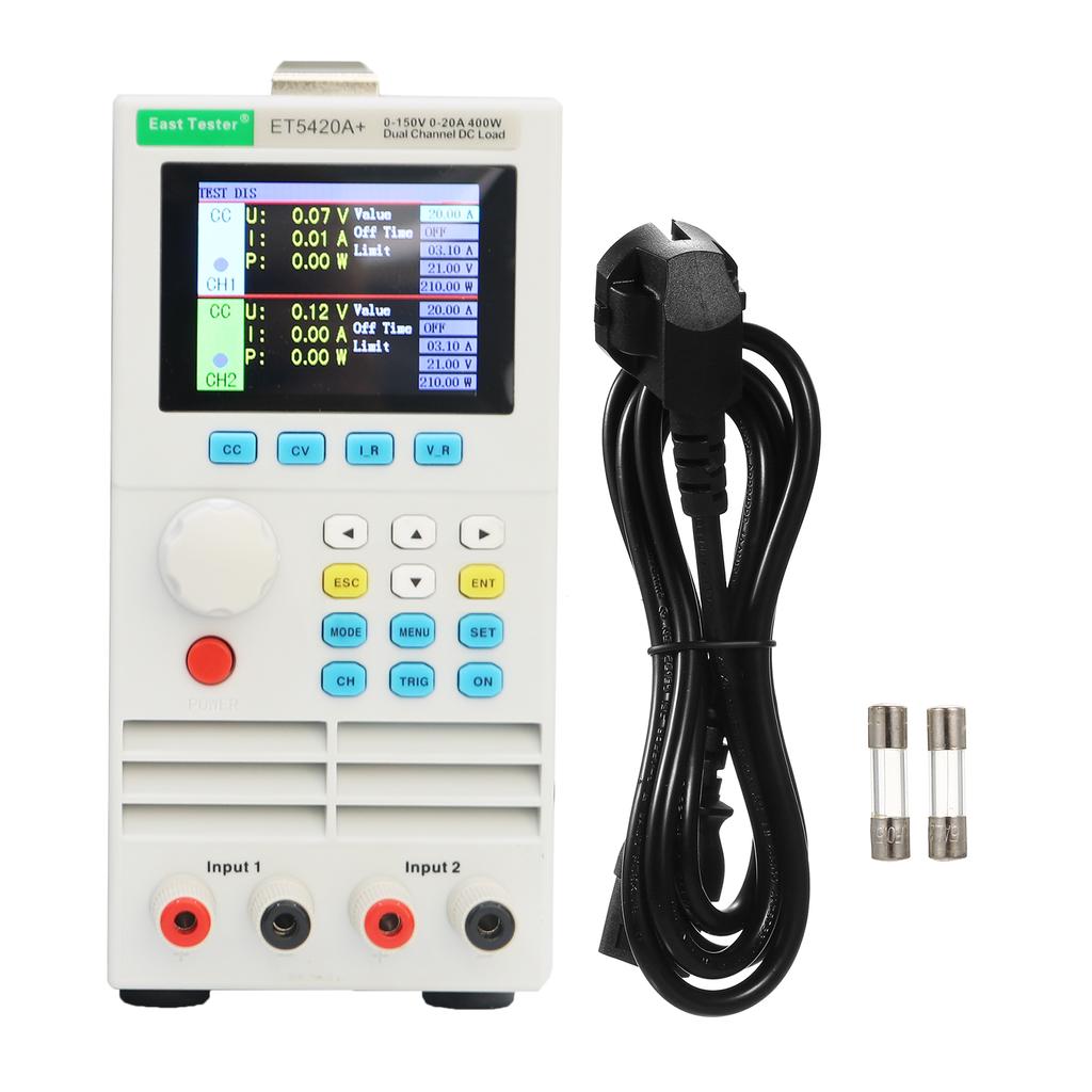 East Tester ET5420A+ Programmable Dual-channel DC Electronic Load 150V 20A*2 200W*2 Double-Channel
