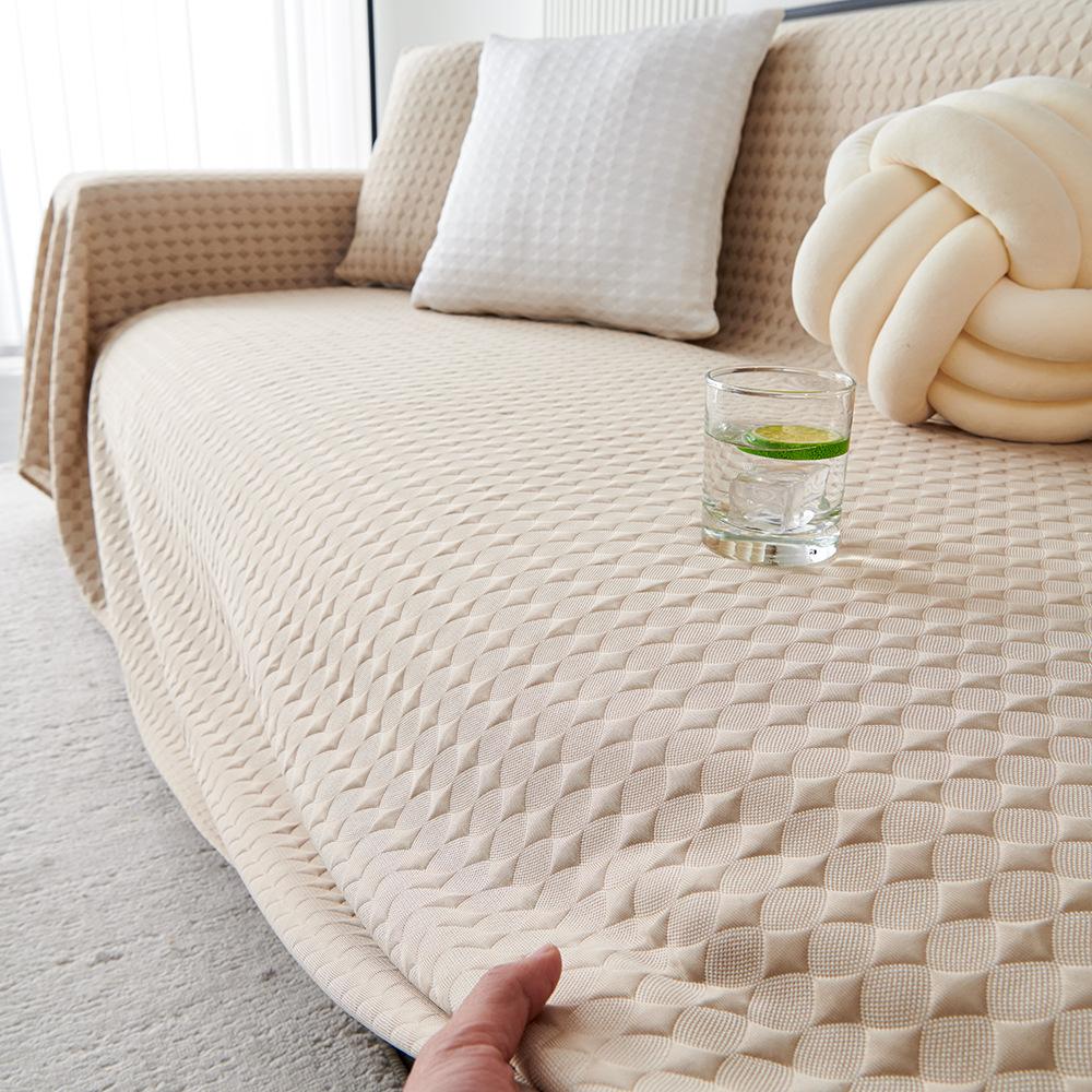 

Летний ромб прохладное ощущение ледяного шелка нескользящее простое машинная стирка устойчивое к царапинам цельное полотенце для дивана универсальное полотенце 180*130CM