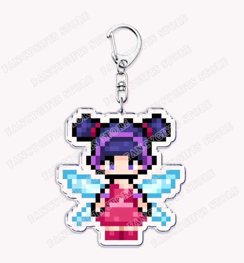 

Cute Cartoon Pixel Fairy Keychains for Accessories Bag Stella Musa Tecna Magical Girl Keyrings Jewelry Magic Fairies Fans Gifts