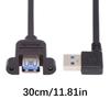 Fast Speed 5Gbps USB 3.0 Extension Cable Right Angle/Straight Head Adapter Male to Female Secure Mounting Ears Design