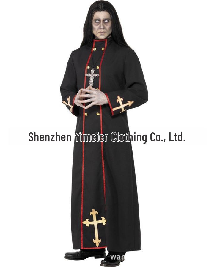 Medieval Wizard Priest Cosplay Costume for Men