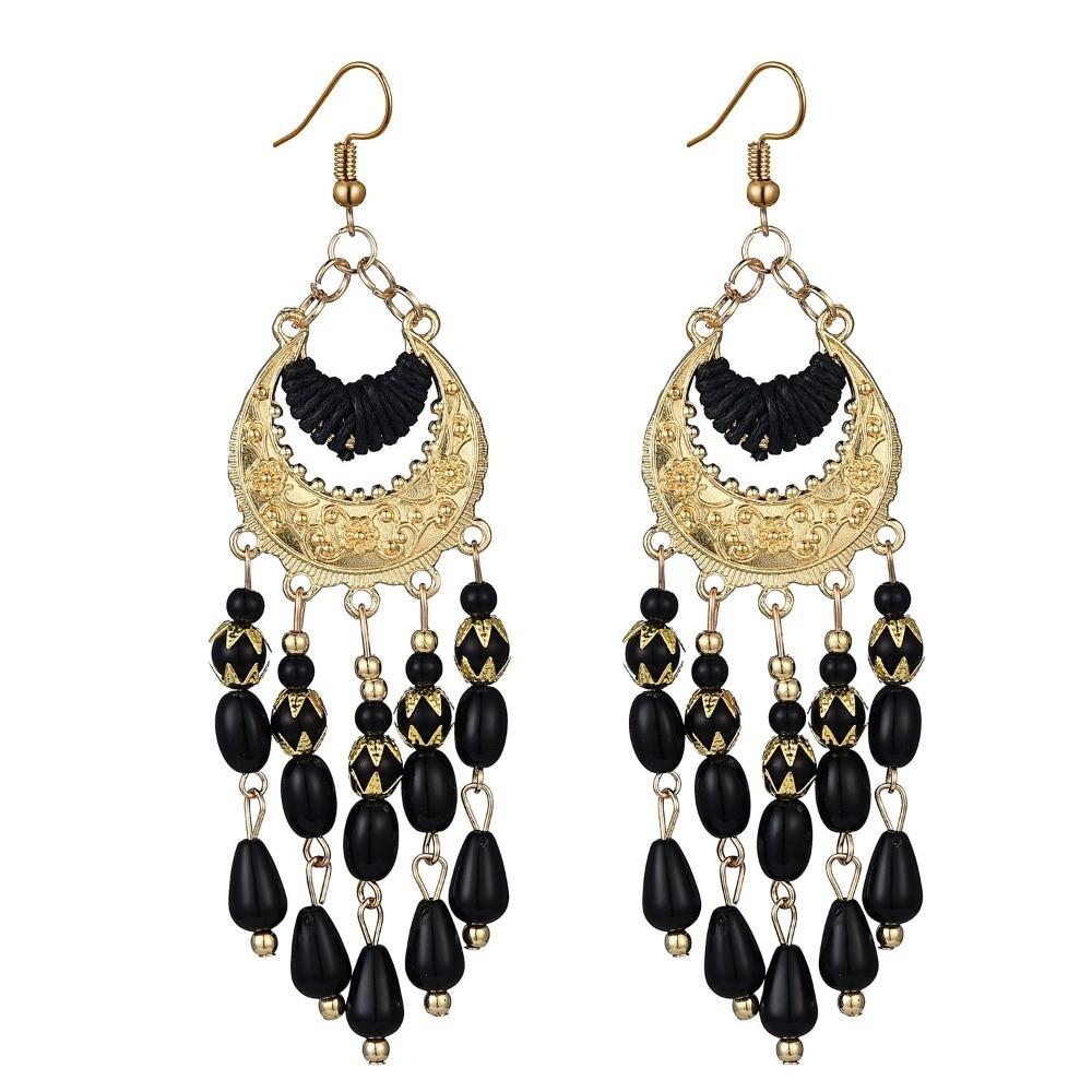 Boho Ethnic Dangle Earring Metal Ear Studs Vintage Drop Pendant Earrings Jewelry