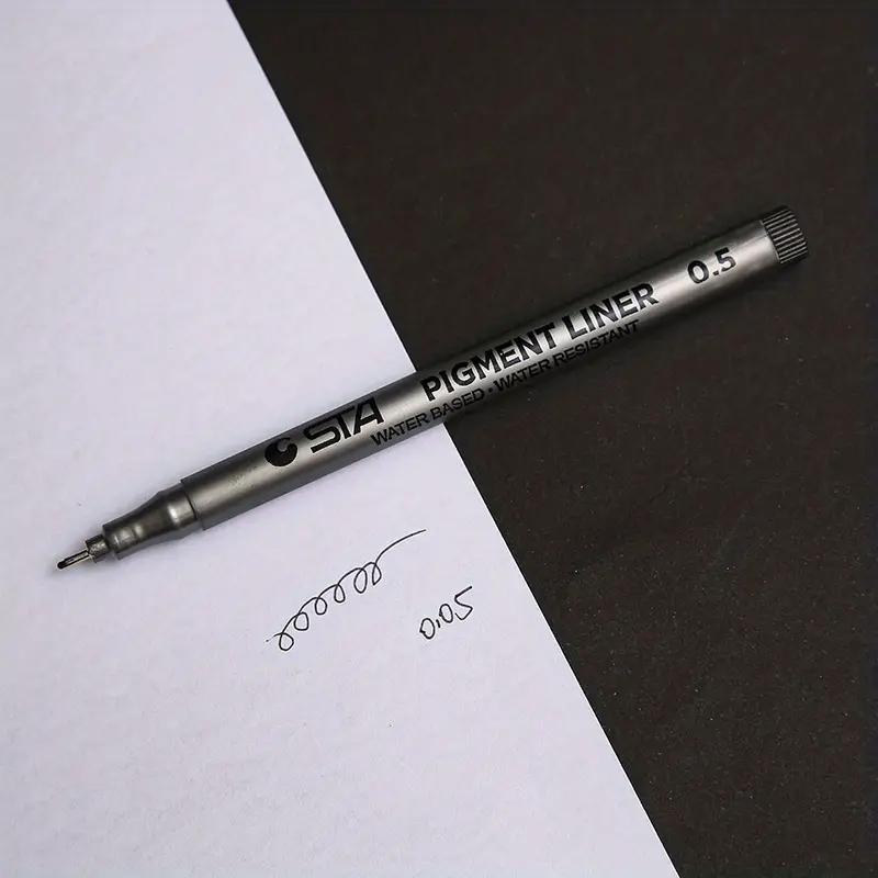 1pc Pigment Liner Pigma Micron Ink Marker Pen 0.05 0.1 0.2 0.3 0.4 0.5 0.6 Different Tip Black Fineliner Sketching Pens