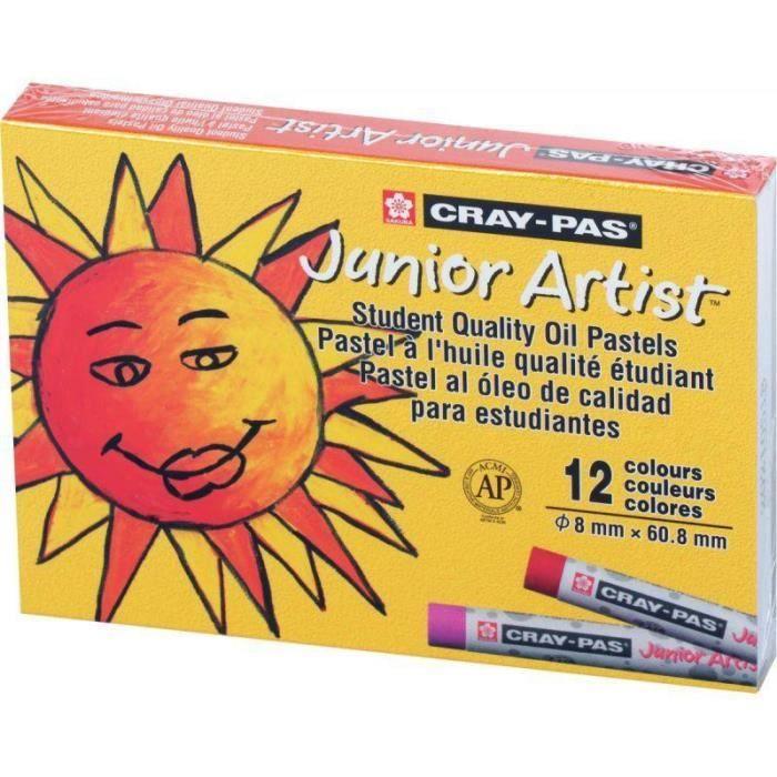 Caja de 12 pasteles CRAY-PAS Junior Artist 8 mm