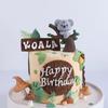 Decorazioni per Torta Animali della Giungla e della Foresta Festa di 1° Compleanno Bambini Decorazione Torta Safari Leone Elefante Scimmia Giraffa Regalo Baby Shower