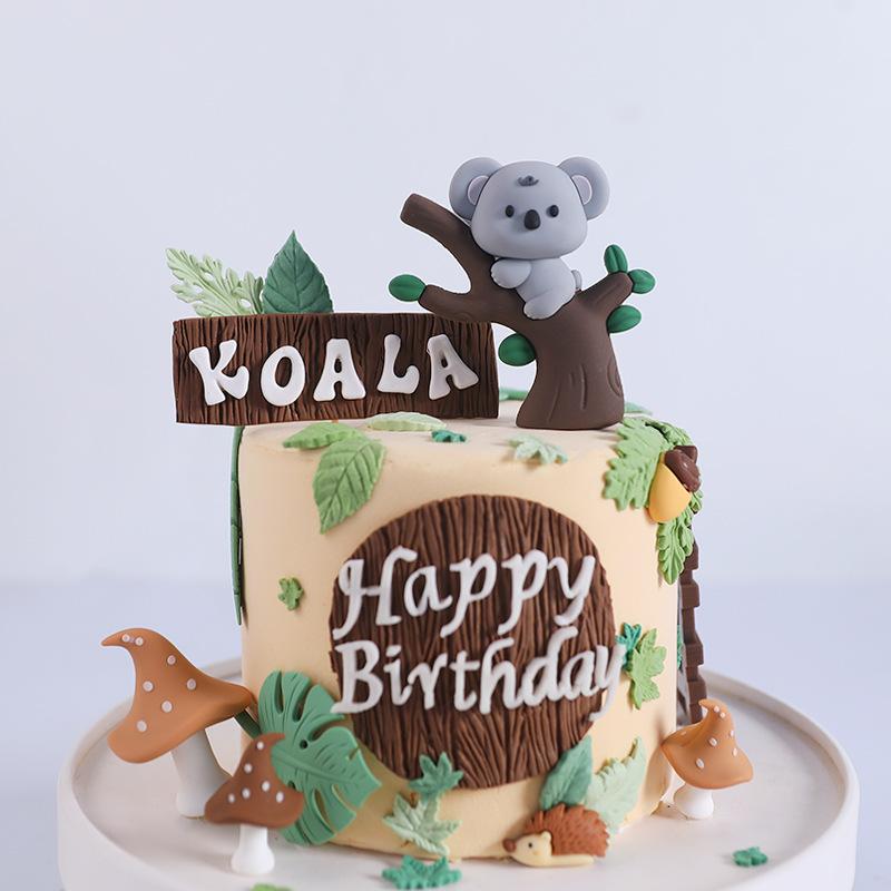 Decorazioni per Torta Animali della Giungla e della Foresta Festa di 1° Compleanno Bambini Decorazione Torta Safari Leone Elefante Scimmia Giraffa Regalo Baby Shower