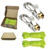 2Pcs/Set Heavy-duty Rope with Roller Tensioner Labor-saving Retractable Tie Down Rope  Tent Setup