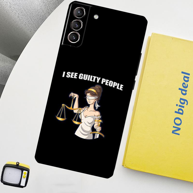Law Lawyer Judge Justice Phone Case For Samsung Galaxy S25 S26 Ultra S21 S22 S23 S24 Ultra S10 S20 Plus S25 FE Cover