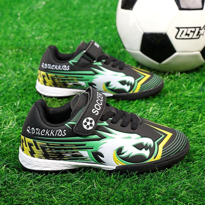 New Children's Football Shoes Boys and Girls Primary School Students Velcro Football Shoes Broken Nails Sports Shoes
