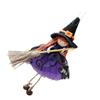92MF Festival Flannel Witch Broom Angel Girl Ornament Home Christmas Halloweens Decoration