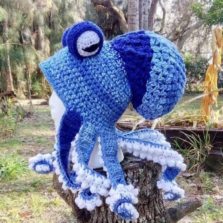 Cross-Border Adult Party Prank Crochet Octopus Hat
